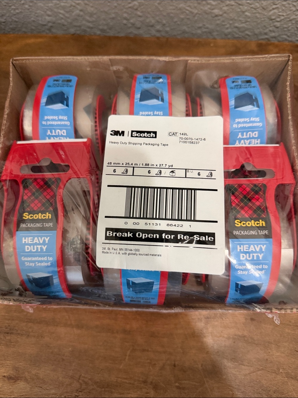 Heavy Duty Packaging Tape - Clear (6- Pack)